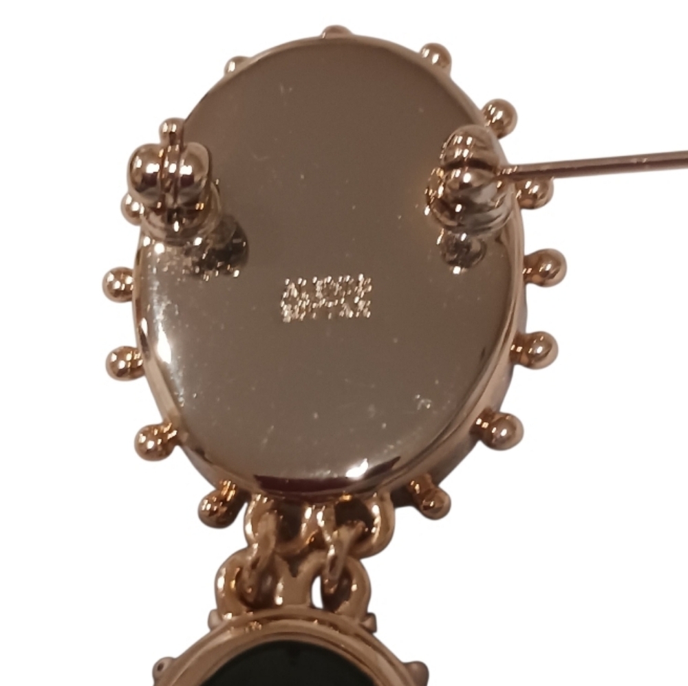 Alexis Bittar Georgian Double Stone Brooch - Picture 8 of 10